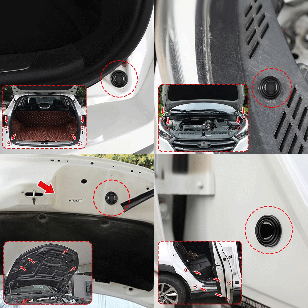 Car Trunk Sound Insulation Pad Universal Auto Door Shock Absorbing Gasket For Nissan Juke Sentra Navara Leaf X-trail Tiida Kicks