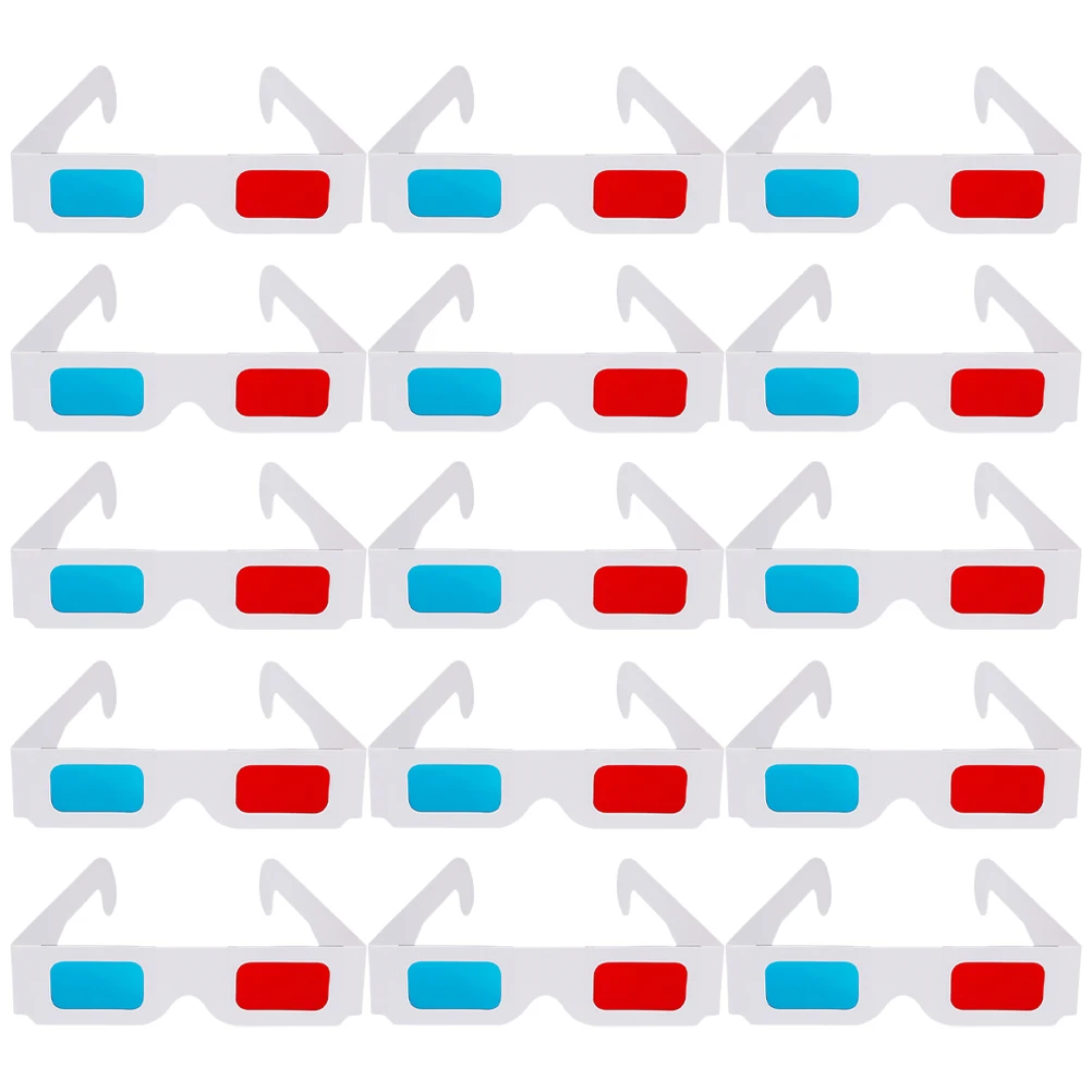 

40pcs 3D Glasses Paper Anaglyph Red Blue Movies Viewing Accessories Birthday Gifts Family Fun Portable Stereo Film Games