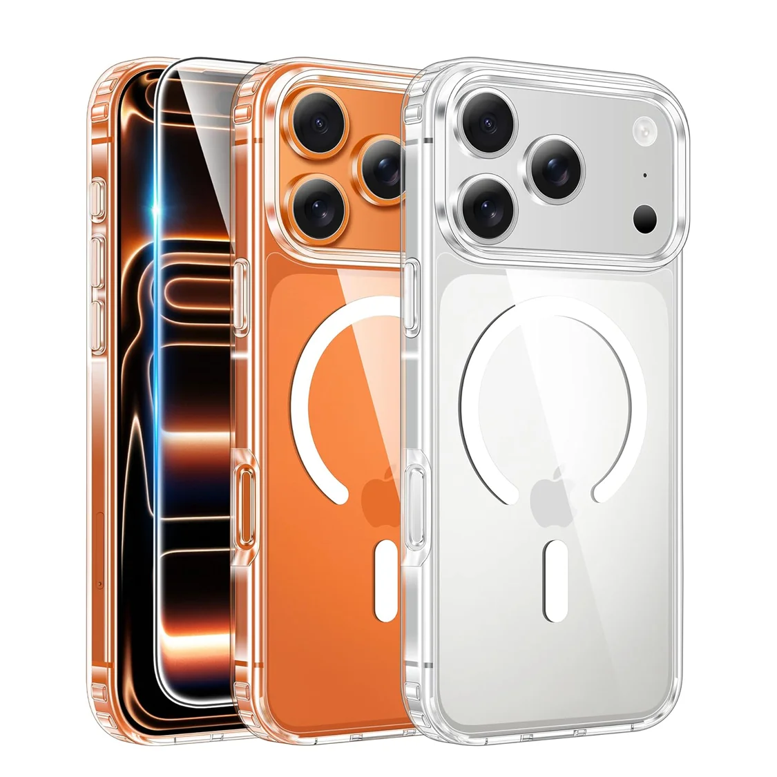 Transparant magnetisch hoesje voor iPhone 17 16 Pro Max 15 14 Plus Draadloos opladen Cover 13 12 Mini 17 Air Magsafe beschermhoes - afbeelding 2