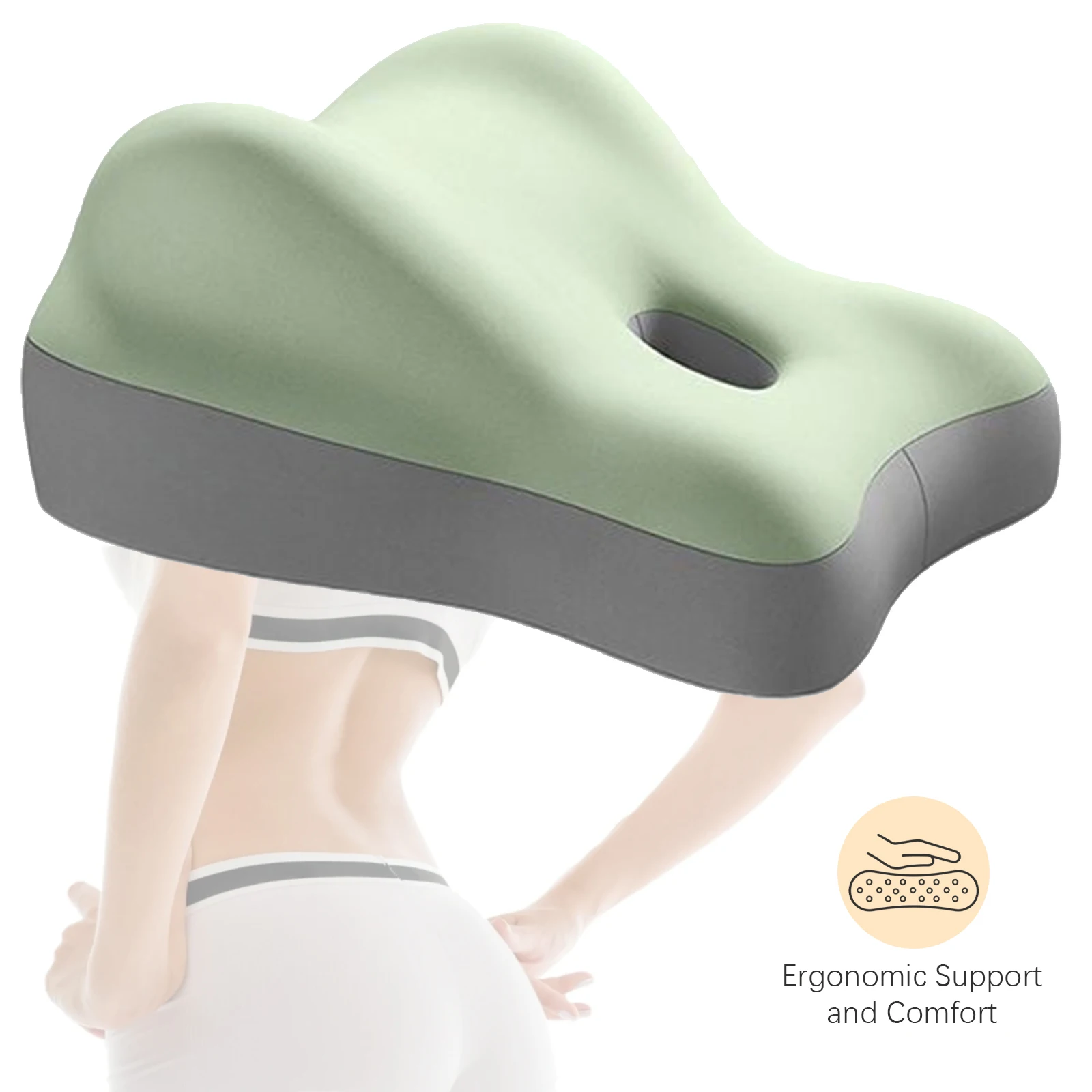 Multifunktionales Ergonomisches Bettkissen Schlafzimmermöbel Memory-Schaum Taillenkissen mit Memory-Schaumstoff Schwangerschaftskissen zum Sitzen