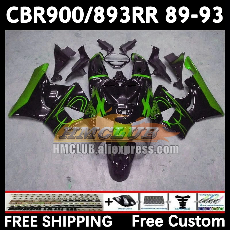 Fairing For HONDA CBR 893RR CBR900RR CBR900 CBR893 RR 71No.182 CBR893RR 89 green black 90 91 92 93 1989 1990 1991 1992 1993 Body