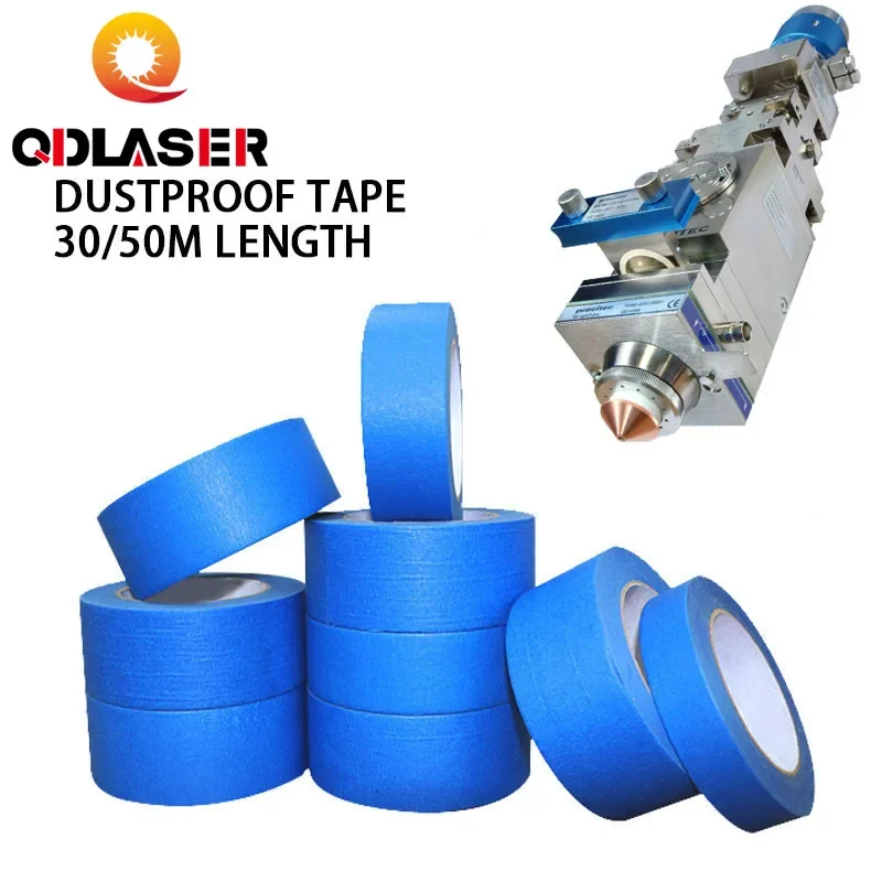 50/20m Blue Dustproof Making Tape to Protect Laser Head Dust Free for Fiber Cutting Machine No Adhesive Residue High Temperature