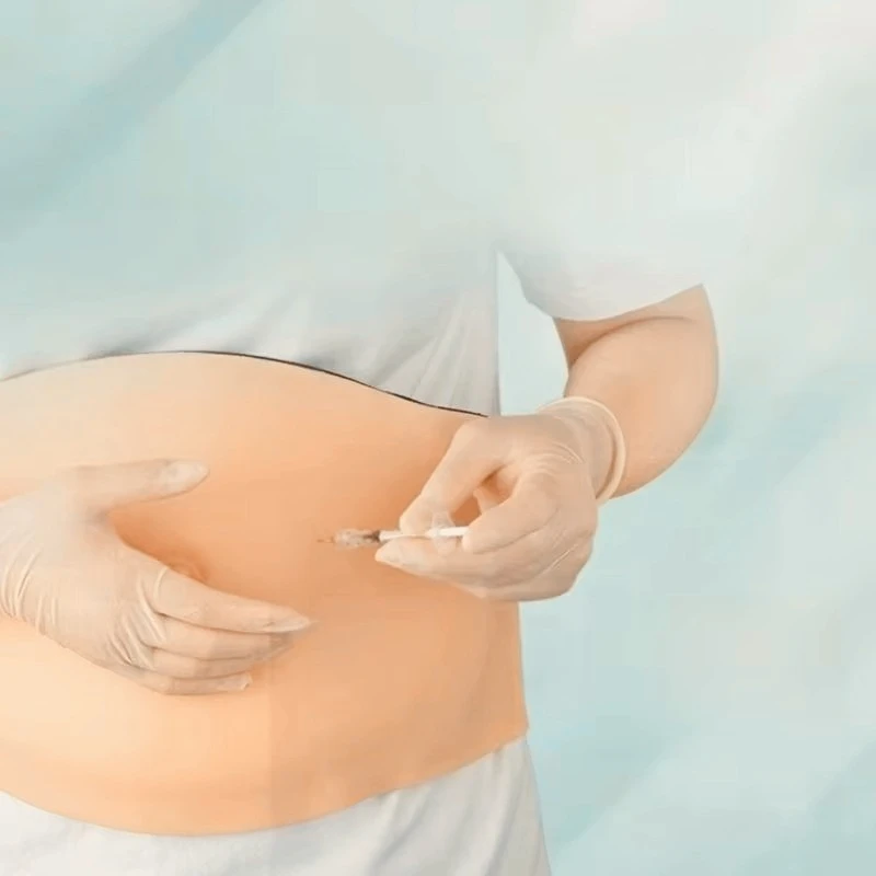 Lifelike Silicone Simulation Belly, Adjustable Fake Abdomen Prop for Role Play, Photo & Party Use
