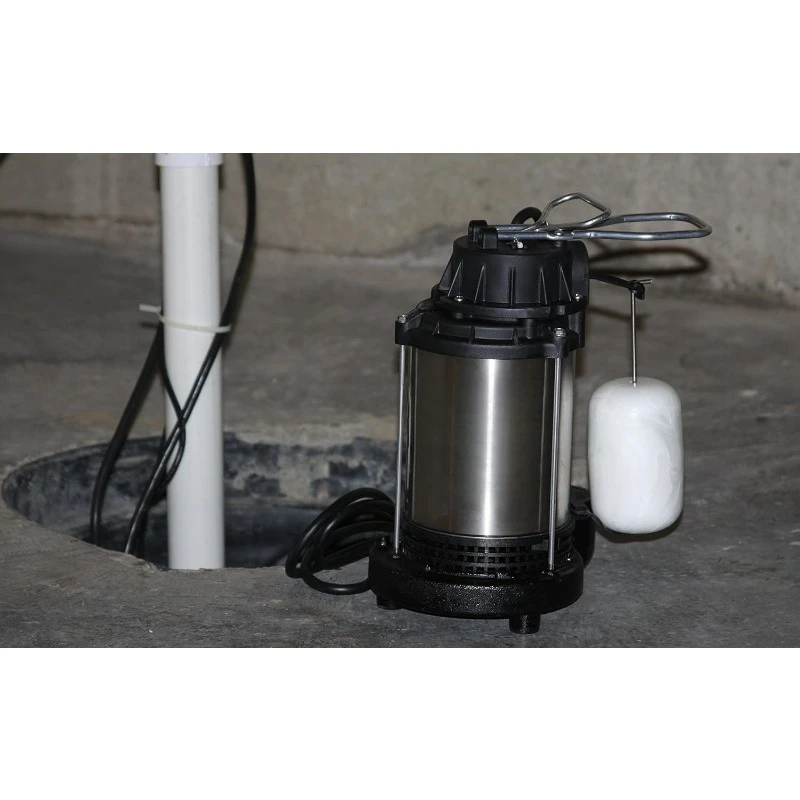 58321-WYN3 CDU980E 3/4 HP Submersible Cast Iron and Stainless Steel Sump Pump with Integrated Vertical Float Switch, Large