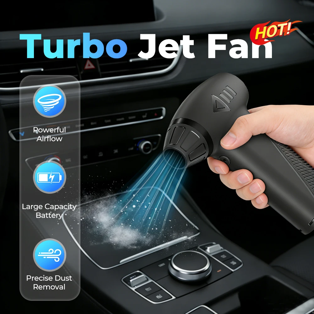 180W Draadloze Jet Fan 990000 RPM Borstelloze Motor Turbo Jet Blower Auto Stofzuiger 52 M/S Outdoor Draagbare Blower