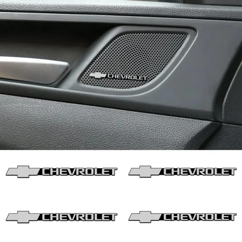 4 Uds. Pegatina con emblema estéreo de coche de aleación para Chevrolet Cruze Aveo Malibu Captiva CORVETTE Camaro Sail Cavalier Silverado insignia calcomanía