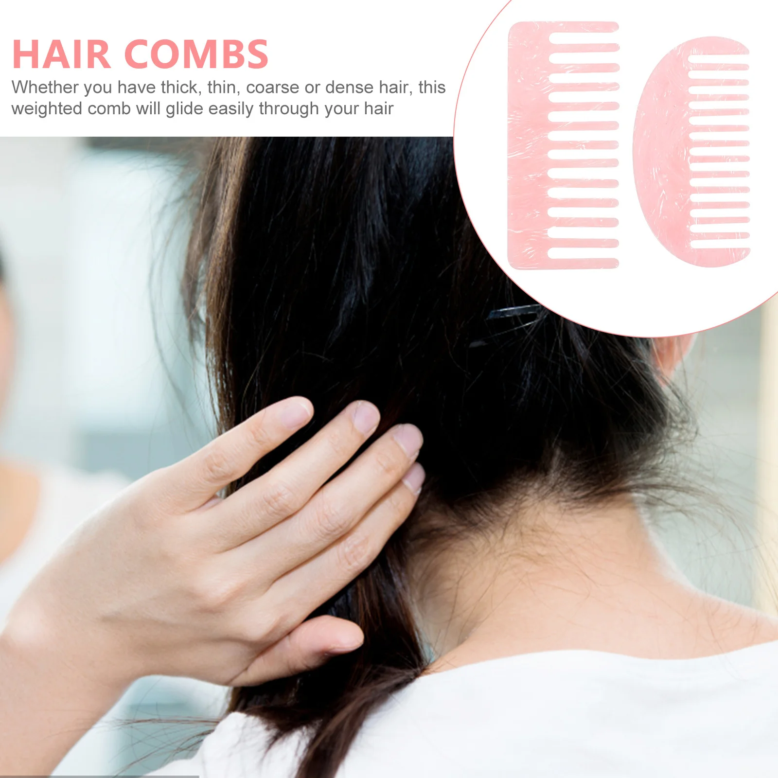 

2pcs Acetate Hair Combs Retro French Side Combs Detangling Picks For Women Scalp Massage Styling Comb Bangs Hairdressing