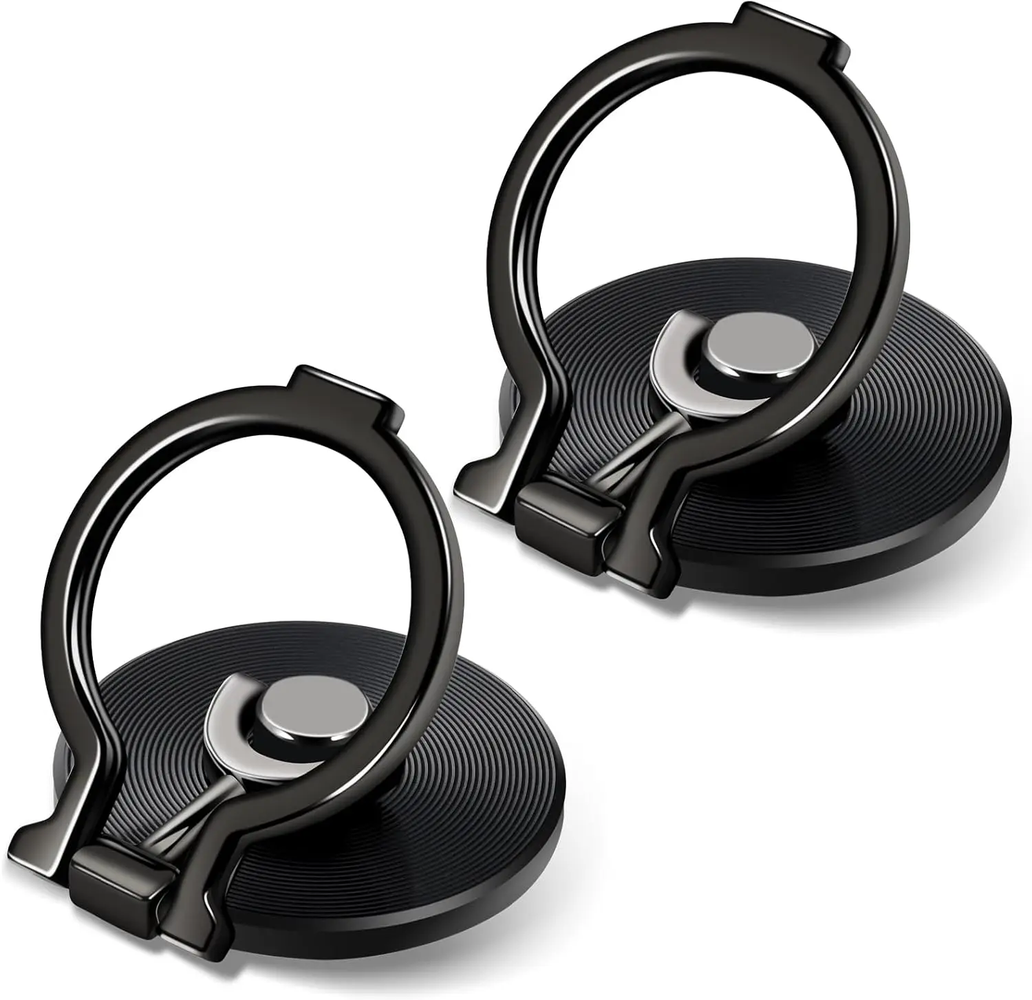 

360° Rotating Phone Ring Holder Stand, Strong Adhesive Grip for iPhone Samsung, Black