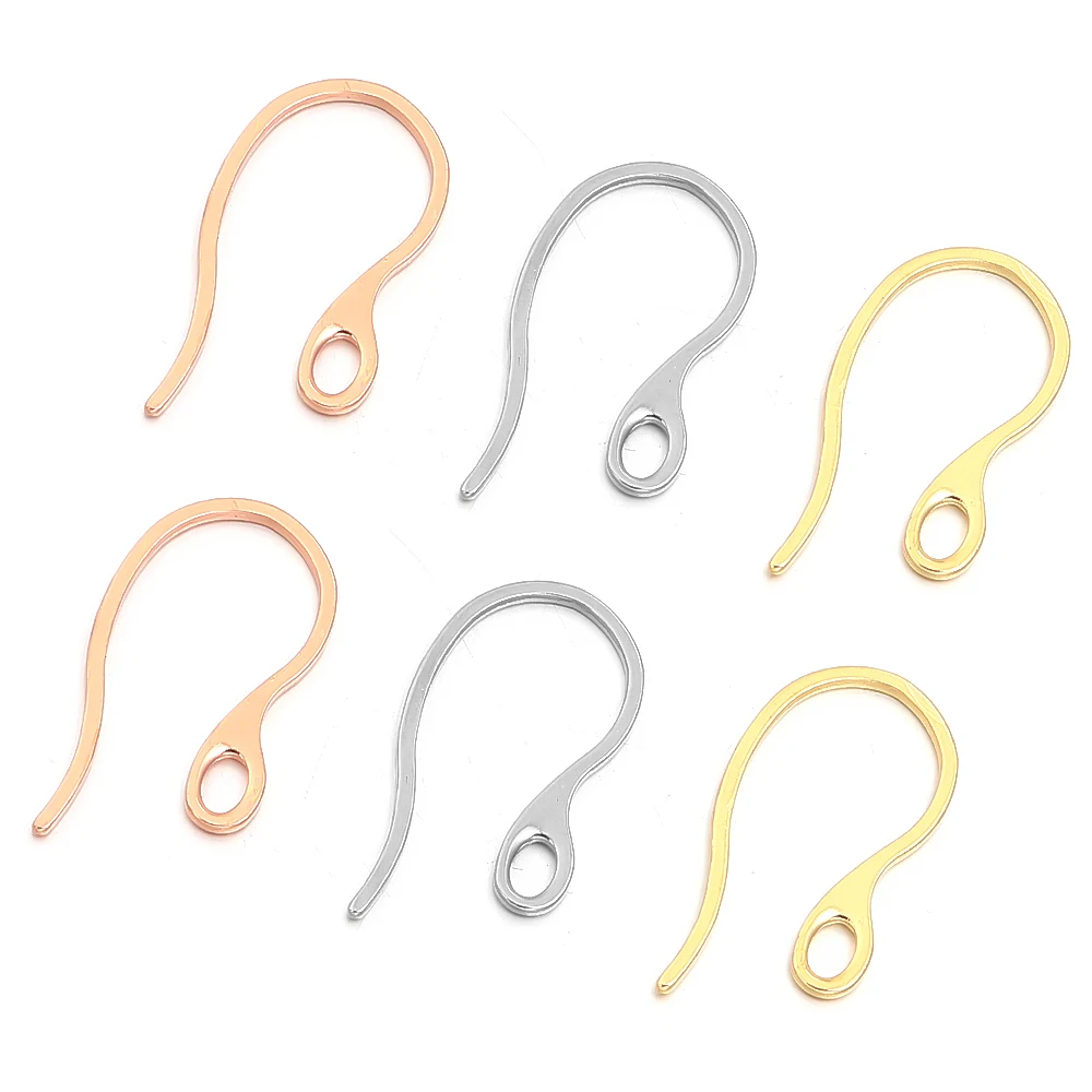 

10-20 шт./лот 22x12 мм крючки для сережек из нержавеющей стали, застежки для сережек, плоские проволочные крючки для сережек, аксессуары для изготовления ювелирных изделий