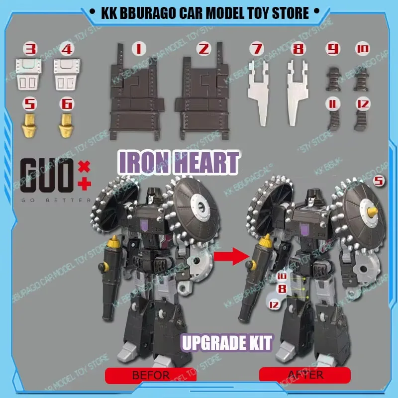 

GUO Transformation Heart of Steel Timeline Action Figures Upgrade Kit Accessories Model Toys Optimization GO BETTER Fans Gift