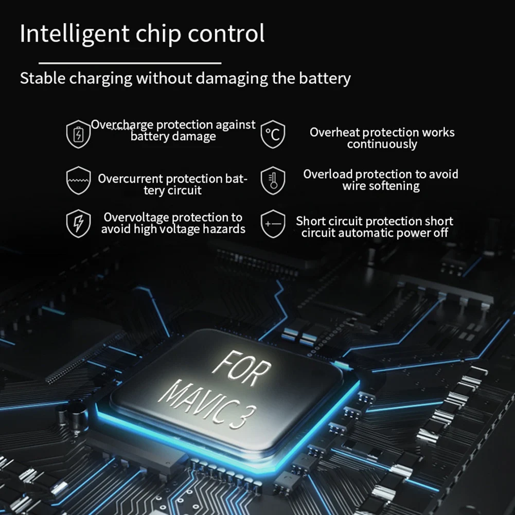DJI Mavic 3 드론 배터리 충전 허브용 6 In 1 디지털 디스플레이 배터리 충전기 고속 스마트 배터리 충전기