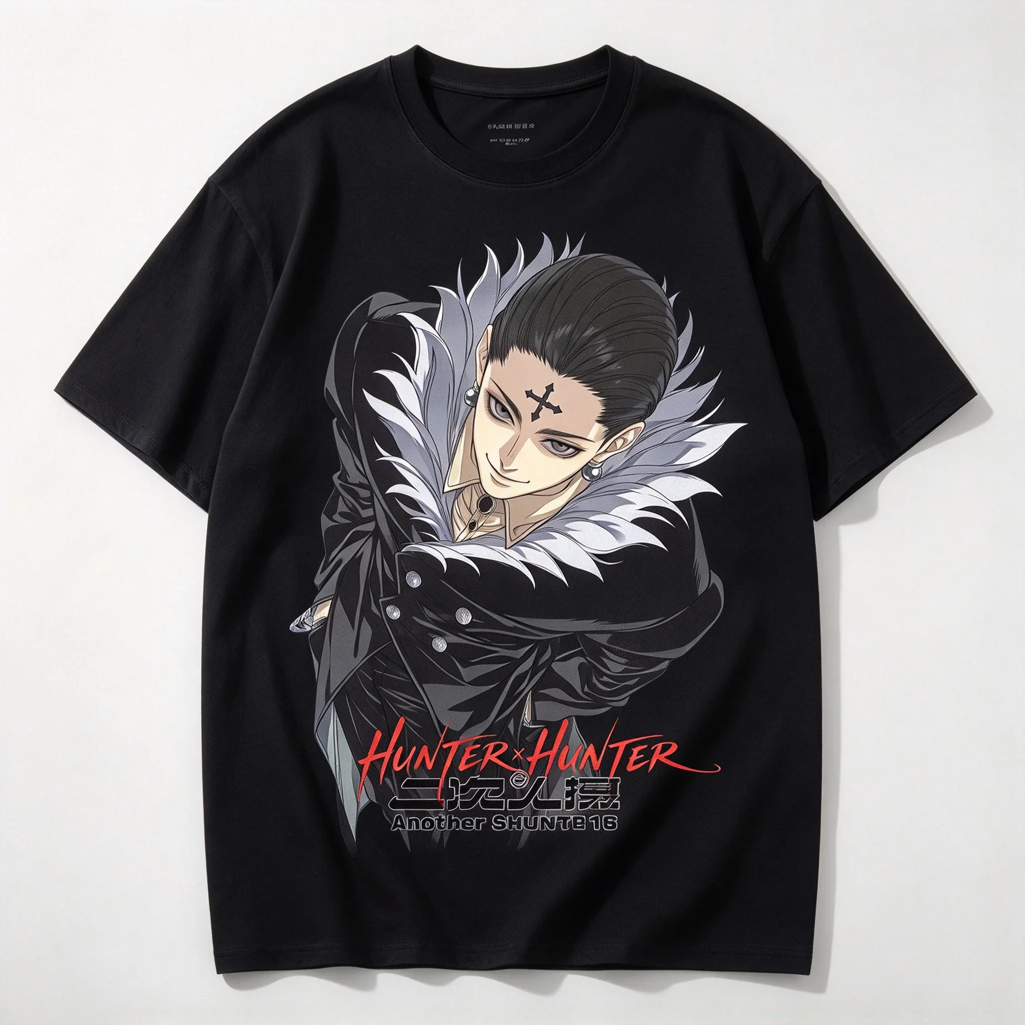 Hunter X Hunter Anime Graphic T-shirt Unisex Cotton Short Sleeve Tee Black White Light Gray Gon Killua Hisoka Print Casual Tops