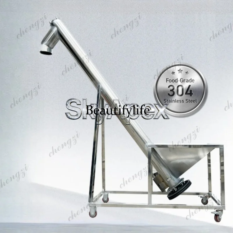 81 Stainless Steel Mobile Screw Conveyor Auger Feeder Powder Particle Plastic Lifting Transport Handling Equipment