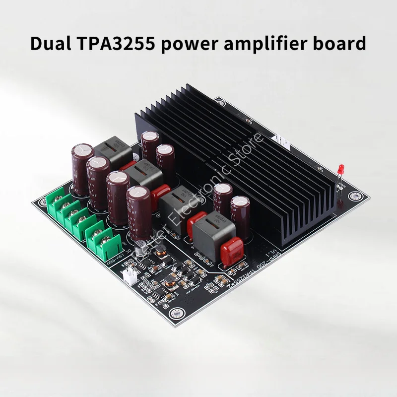 

TPA3255 Двухъядерный модуль усилителя мощности HiFi класса D Сверхвысокая плата цифрового усилителя мощности 600 Вт * 2
