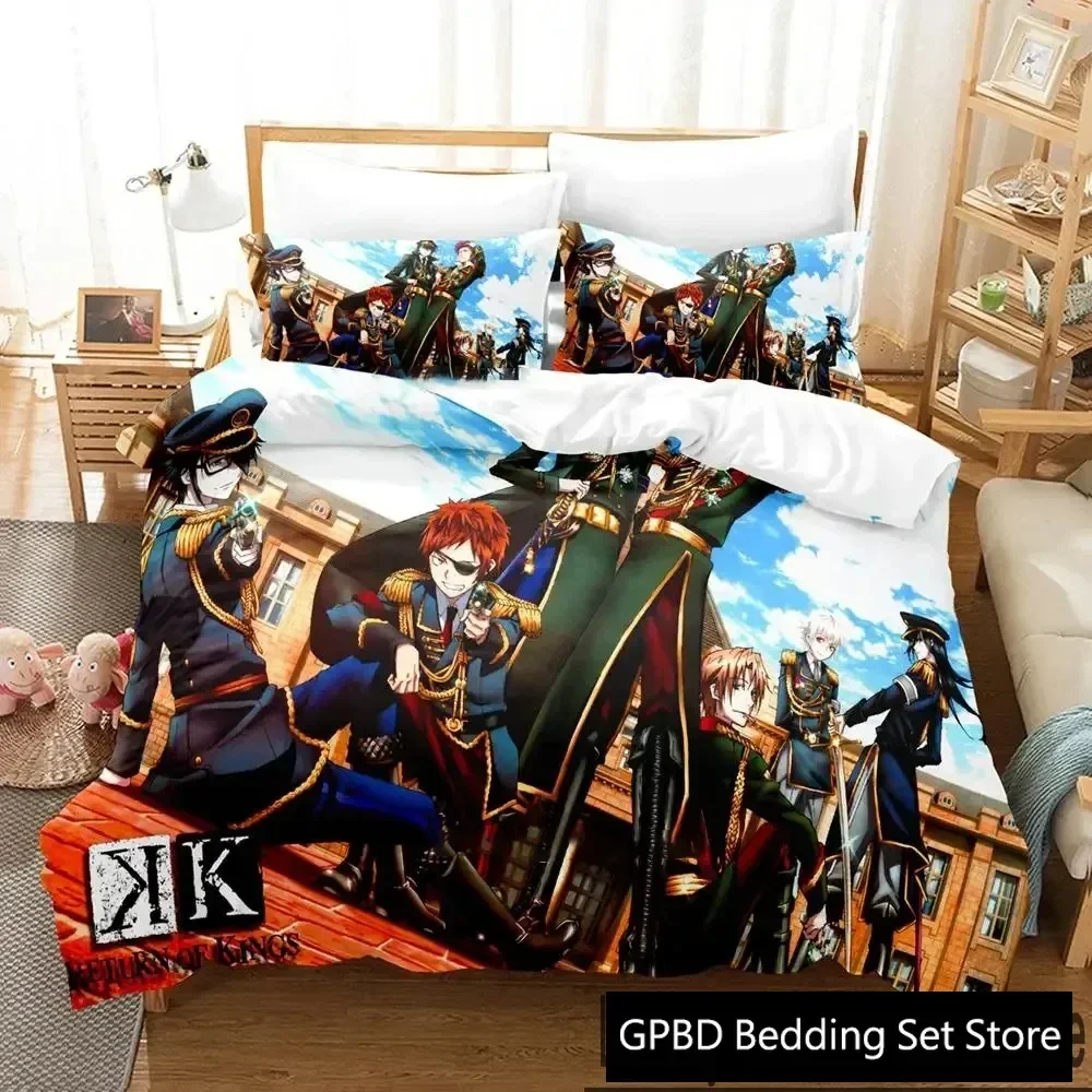 Anime K project Mikoto Suoh Comfortable Duvet Quilt Cover Pillowcase Bedding Set Children Bedroom Decoration Home Textile
