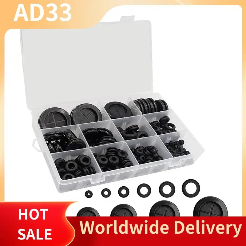 

【A28I, 200 шт., набор резиновых втулок, 11 размеров, заглушки для отверстий в брандмауэре, защита проводов