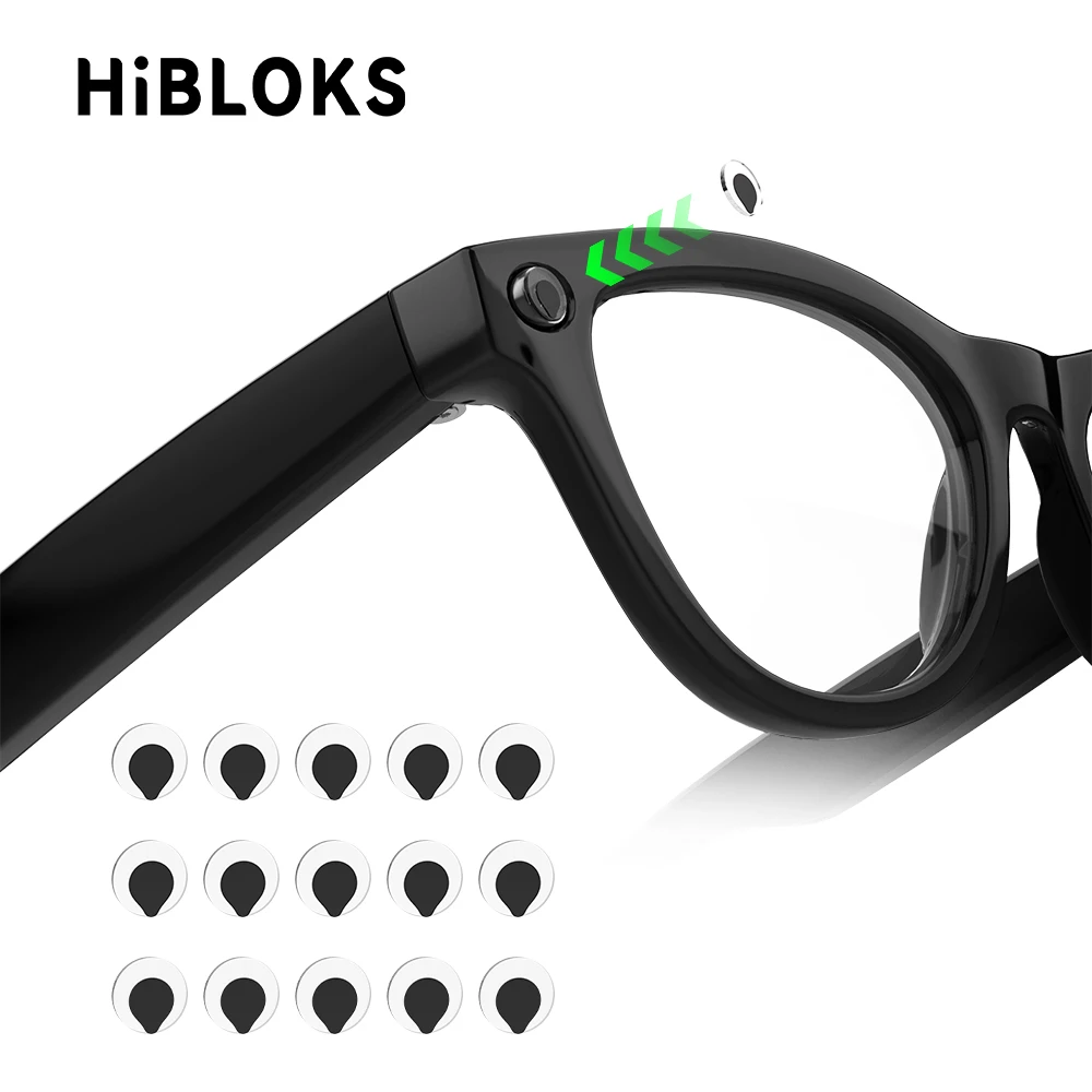ملصقات HIBLOKS LED لحجب الضوء لملحقات النظارات الذكية Ray-Ban Meta Wayfarer/Skyler/Headliner(Gen 2)/Oakley Meta HSTN