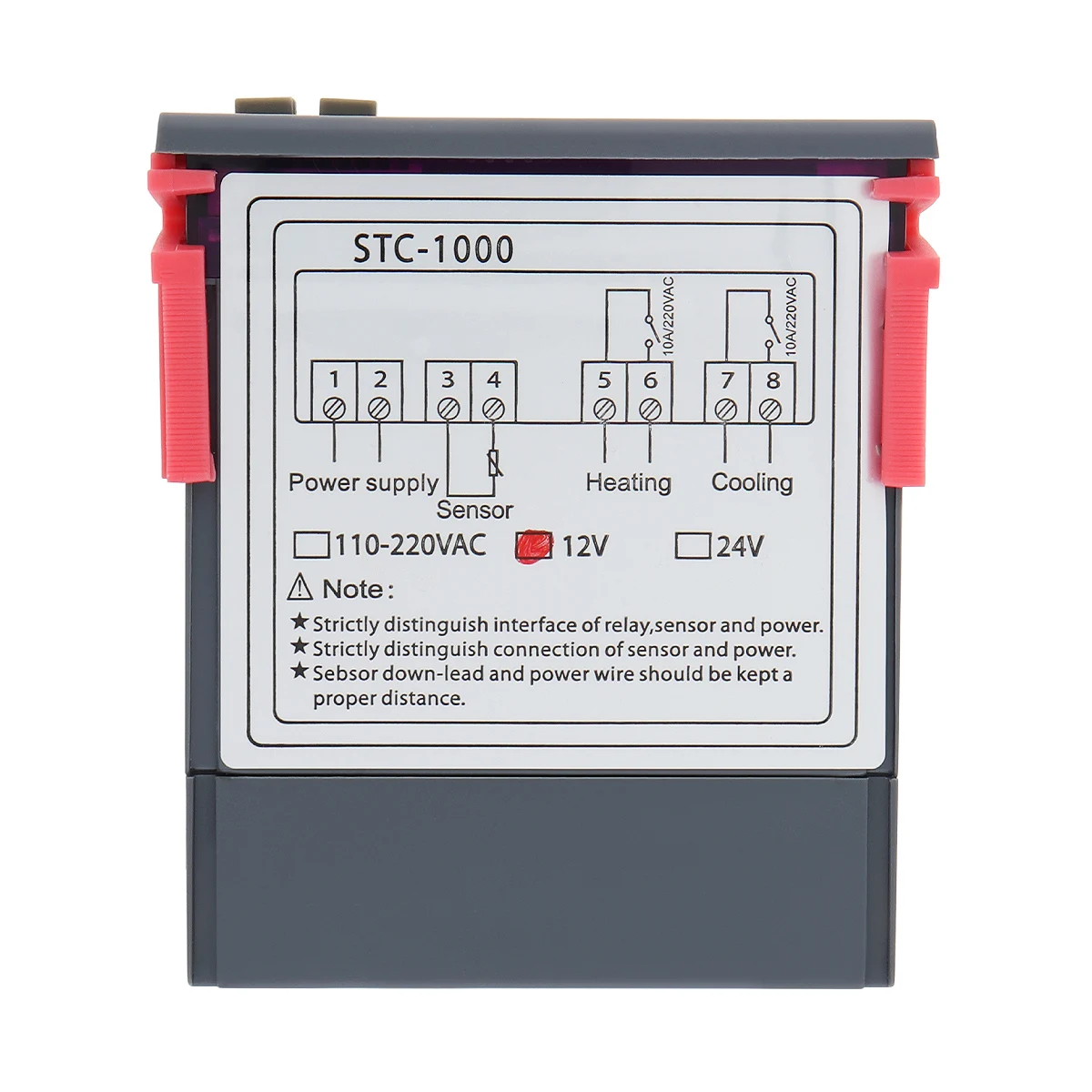 Mini DC12V LCD Digital Temperature Waterproof Controller Thermostat with Relay Warning Function for Domestic Freezer Water Tanks