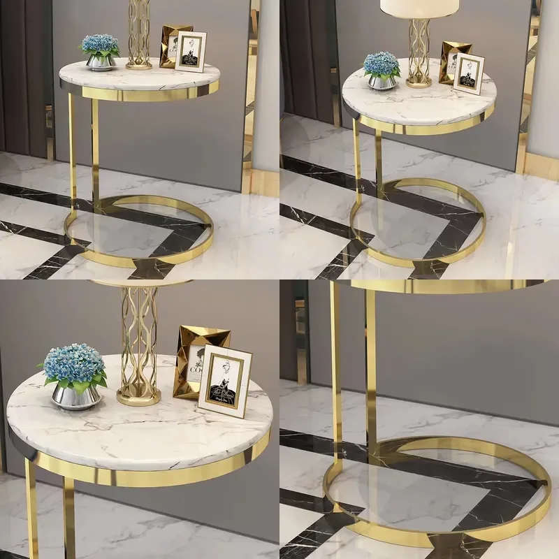 Postmodern Light Luxury Edge for Internet Celebrity Ins Style American Stainless Steel Sofa Edge Modern Simple Small Corner