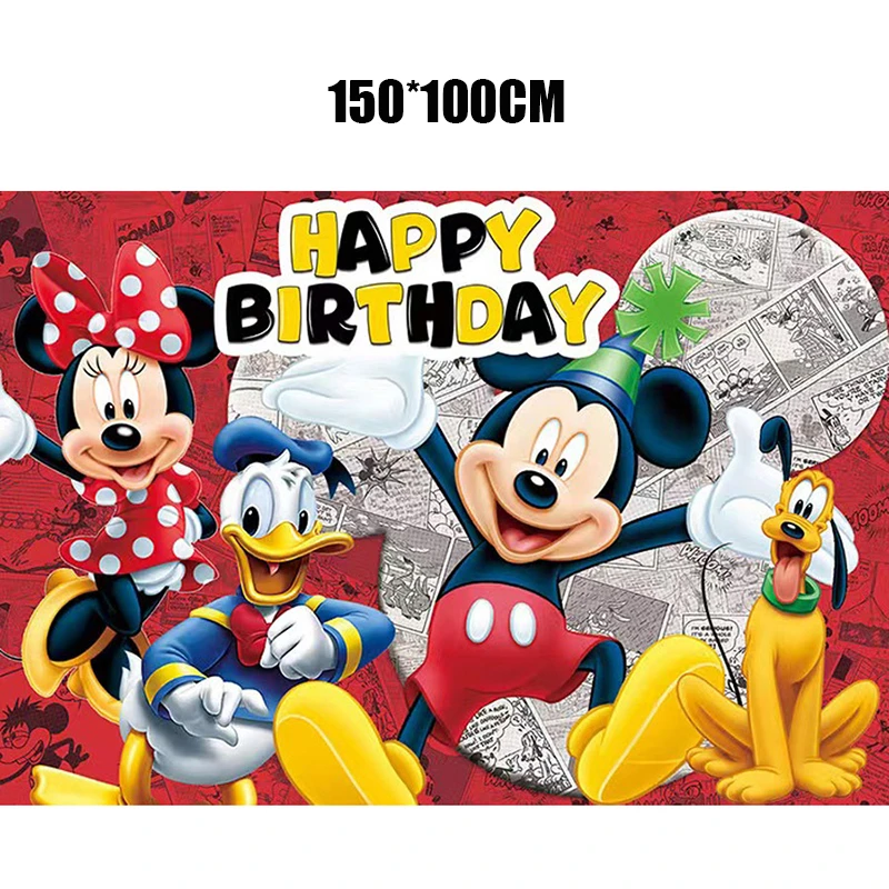 Disney Mickey Mouse Birthday Party Decoration New Mickey Event Paper Plate Napkin Cup Supplies Balloon Baby Shower for Kid DIY