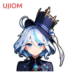 UJIOM 13cm Peeker Furina Genshin Impact Anime Personality Creativite Light Switch Refrigerator Decal Home Decor Wallpapers