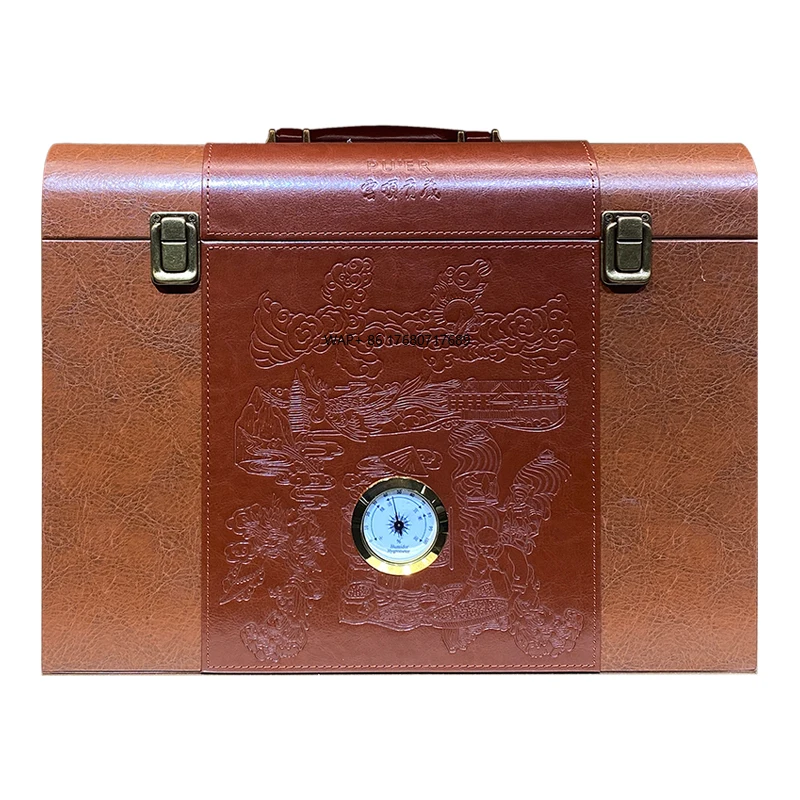 Dragon Boat Festival Tea Gift Box Yunding Tribute Pu-erh Tea Cake Famous Mountain Village Collection Grade (Raw Tea) 357g Aged