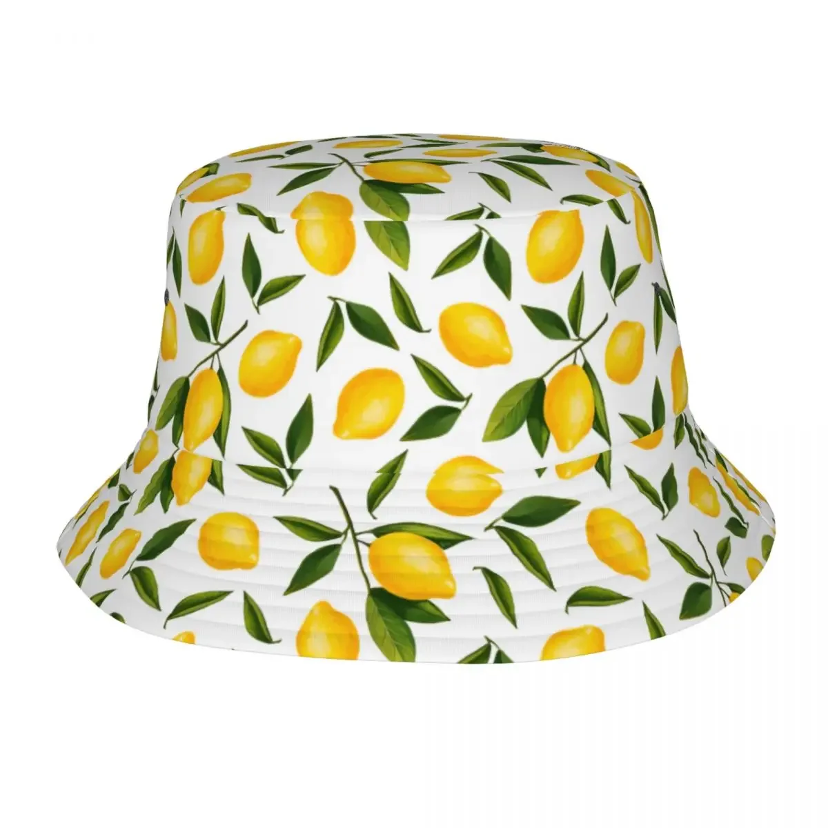 

Stylish Lemon Leaves Bucket Hats Unisex Lightweight Outdoor Sports Fruit Fruits Fisherman Caps Travel Headwear Boonie Hat