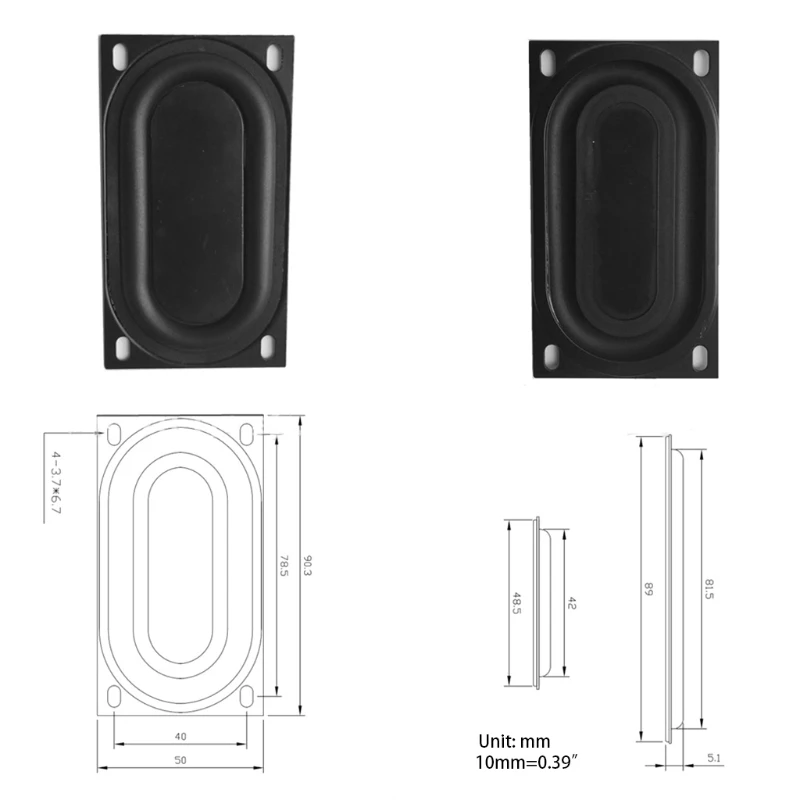 2 uds radiador Woofer membrana vibración altavoz pasivo Subwoofer 70mm DIY reparación cine en casa