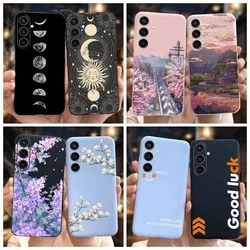 For Samsung Galaxy A14 Case A15 Cover Popular Flower Moon Soft Protective Phone Case For Samsung A15 A14 SM-A145F SM-A155F Coque