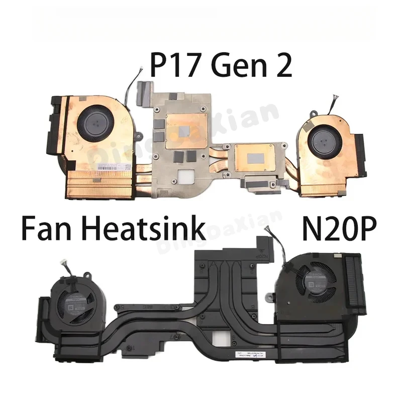 

D+Original For Lenovo ThinkPad P17 Gen 2 Laptop Fan Heatsink N20P CPU Cooler Cooling FRU:5H41B77205 5H41L16257