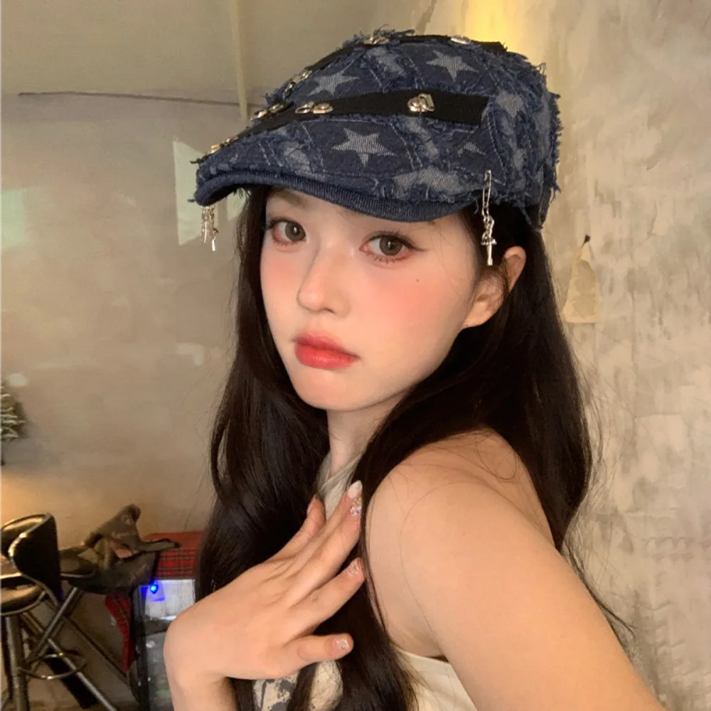 Summer Beret New Show Small Facial Features Sun Protection Octagonal Hat Korean Style Casual Newsboy Hat Versatile