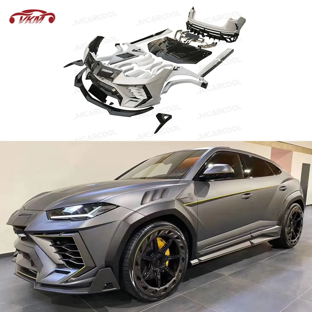 Dry Carbon fiber Engine Hood Front Bumper Rear Lip Diffuser Side Skirts Fender Trims case For Lamborghini Urus Body Kit M Style