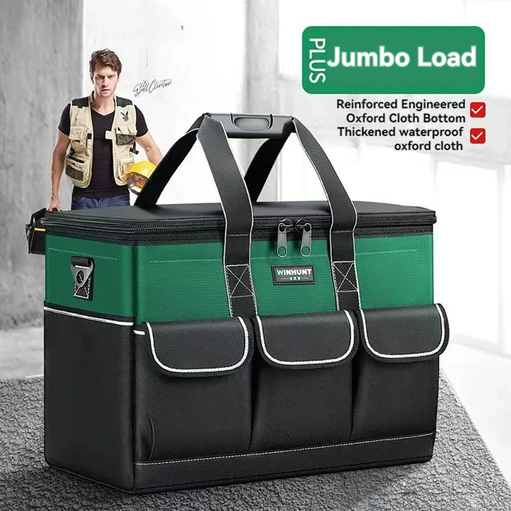 14/16/18/20/23 inch Heighten large capacity Tool Bag Thickened 1680D Oxford Waterproofed Wear-Resistant Electrician Storage Box