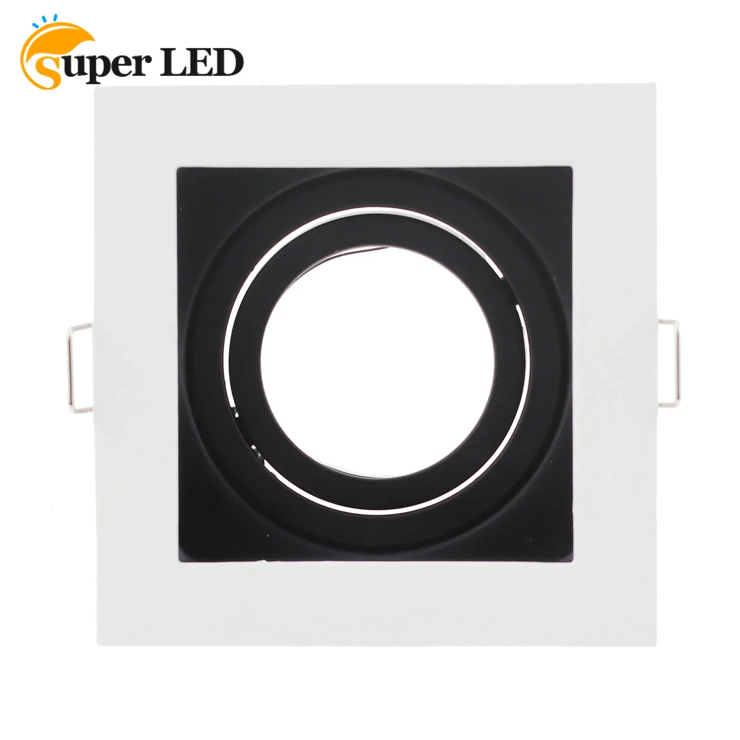 

Hot Sales White Black Aluminum Alloy Round Square GU10 Spotlight Housing Iron MR16 Downlight Fixture Frame