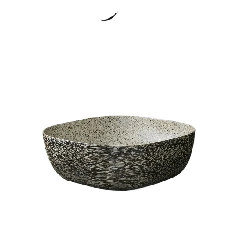 

Modern simple table basin brushed line wash basin balcony bathroom household single basin