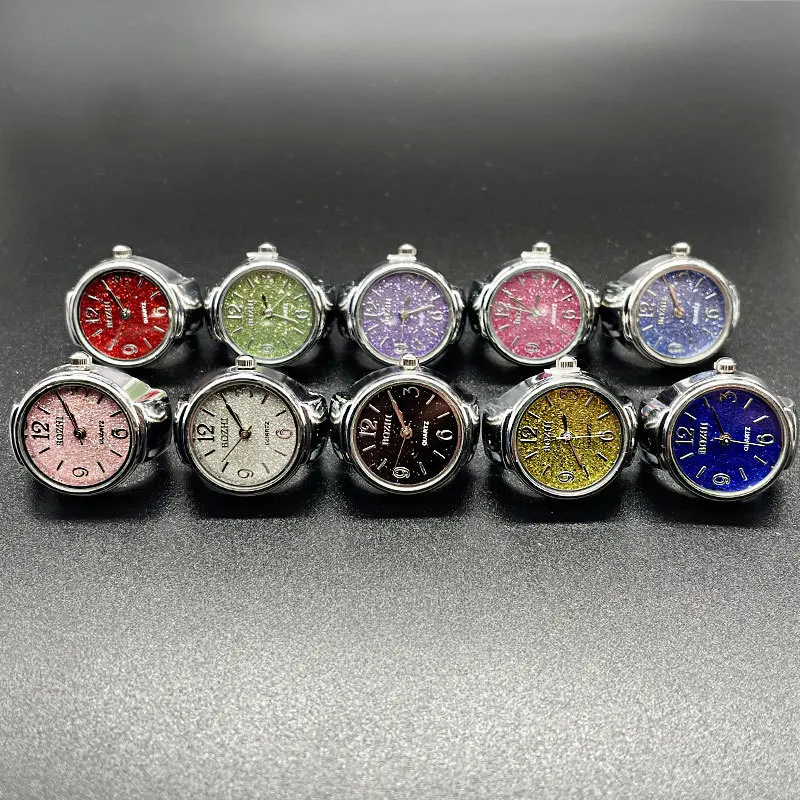Luxury Finger Quartz Watch Mini Small Elastic Band Watches Female Rings Jewelry Clock Men Women Functional Quartz Watch New Ring