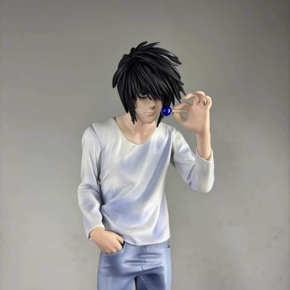 【C4 STUDIO】30cm/11.81 Inch Anime DEATH NOTE L Lawliet GK Figure Standing Statue Ornament Collectible Model Toy Gift view 6