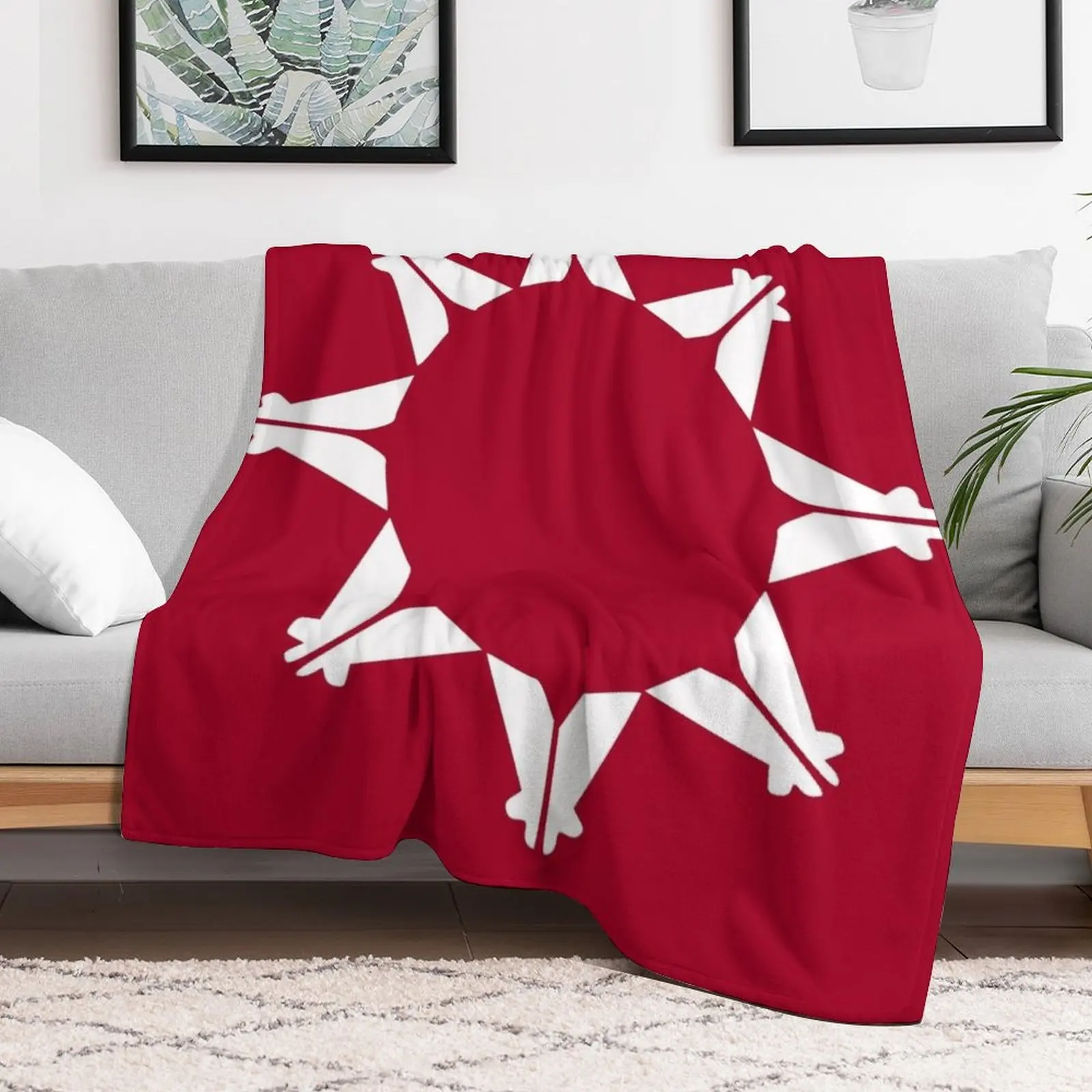 Oglala Lakota Sioux Flag Throw Blanket For Decorative Sofa Nap Hairys Blankets