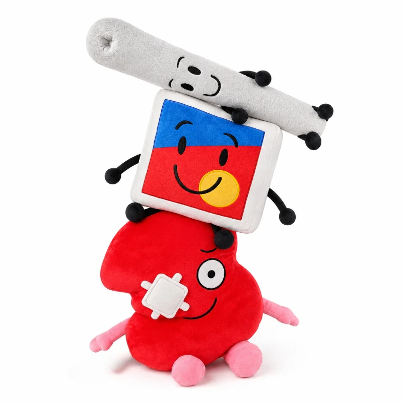 

2026 New Number 3 BFDI Plush Toy Cute Cartoon Character Plushie Soft Stuffed Doll Kids Birthday Gift Collectible