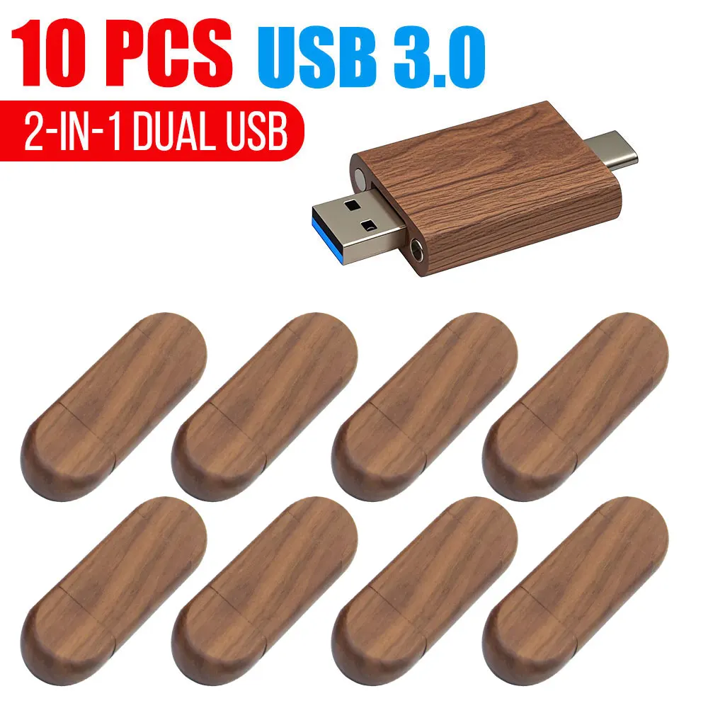 

10 шт./лот USB 3.0 флэш-накопитель TYPE-C 2 в 1 деревянный флэш-накопитель 4 ГБ 8 ГБ 16 ГБ 32 ГБ 64 ГБ 128 ГБ бесплатный логотип свадебные подарки
