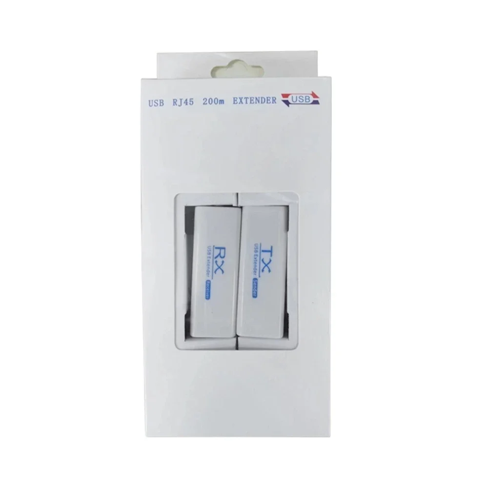 USB Rj45 موسع 200 متر USB إلى RJ45 موسع عبر إيثرنت Cat5e/6 كابل USB UTP تمديد جهاز ريسيفر استقبال وإرسال عدة التوصيل والتشغيل