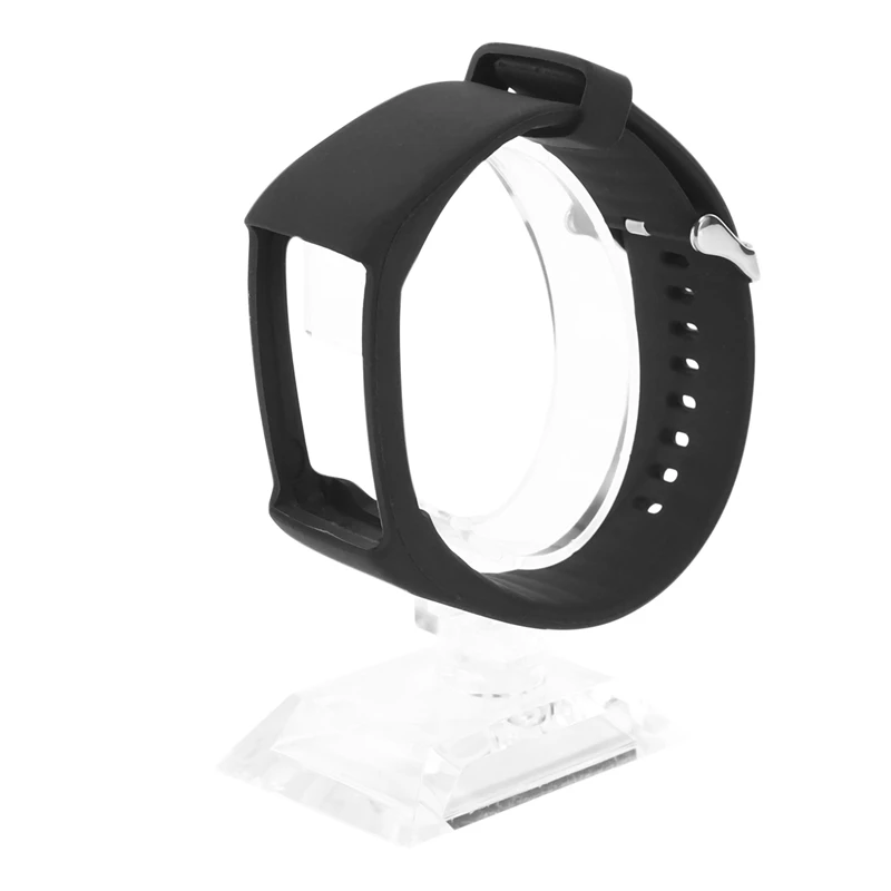 Женский силиконовый ремешок для часов Polar A360 A370, силиконовый ремешок для часов, сменный умный Браслет для Polar Black