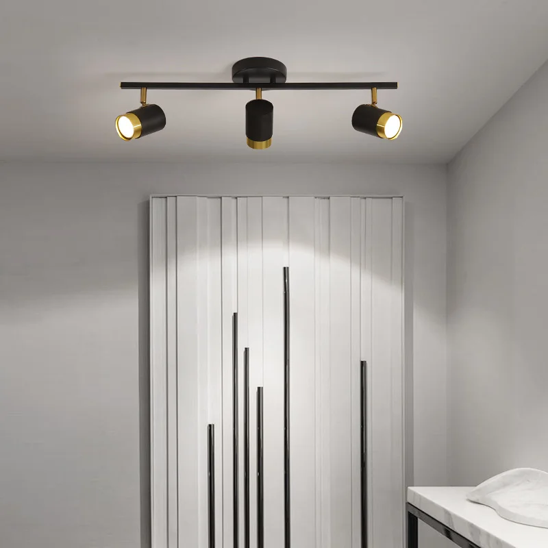 Imagem -04 - Lustres Led com Faixa Nórdica com Holofotes Luzes do Corredor da Varanda Decoração Preto e Branco Luminárias Sala de Estar e Quarto