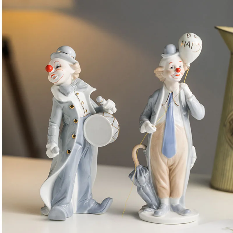 

Nordic Creative Home Decor Figure Figurine Ceramics Luxury Living Room Desk Decoration Novelties Statue Ornaments