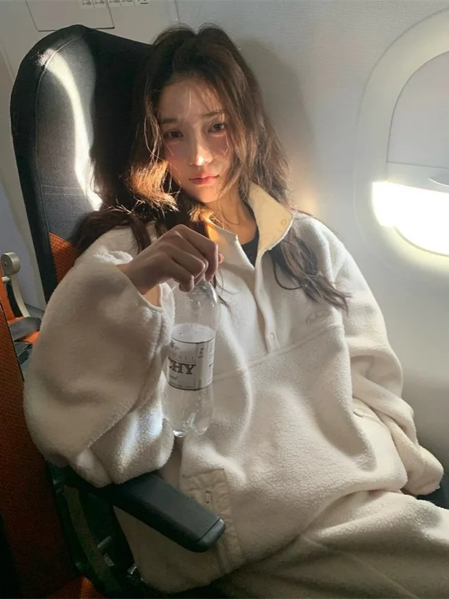 

Simple Stand Collar Pullover Fce Sweatirt Pants Set Long Sve Zipper Cotton Casual Sportswear Two-Piece Suit