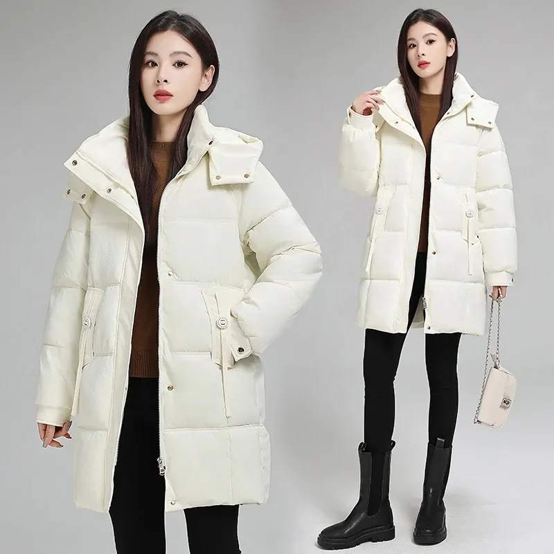 New Winter Coat Women Thicken Warm Oversized Hoodies Casual Loose Jacket Korean Autumn Winter Fashion Down Cotton Parkas