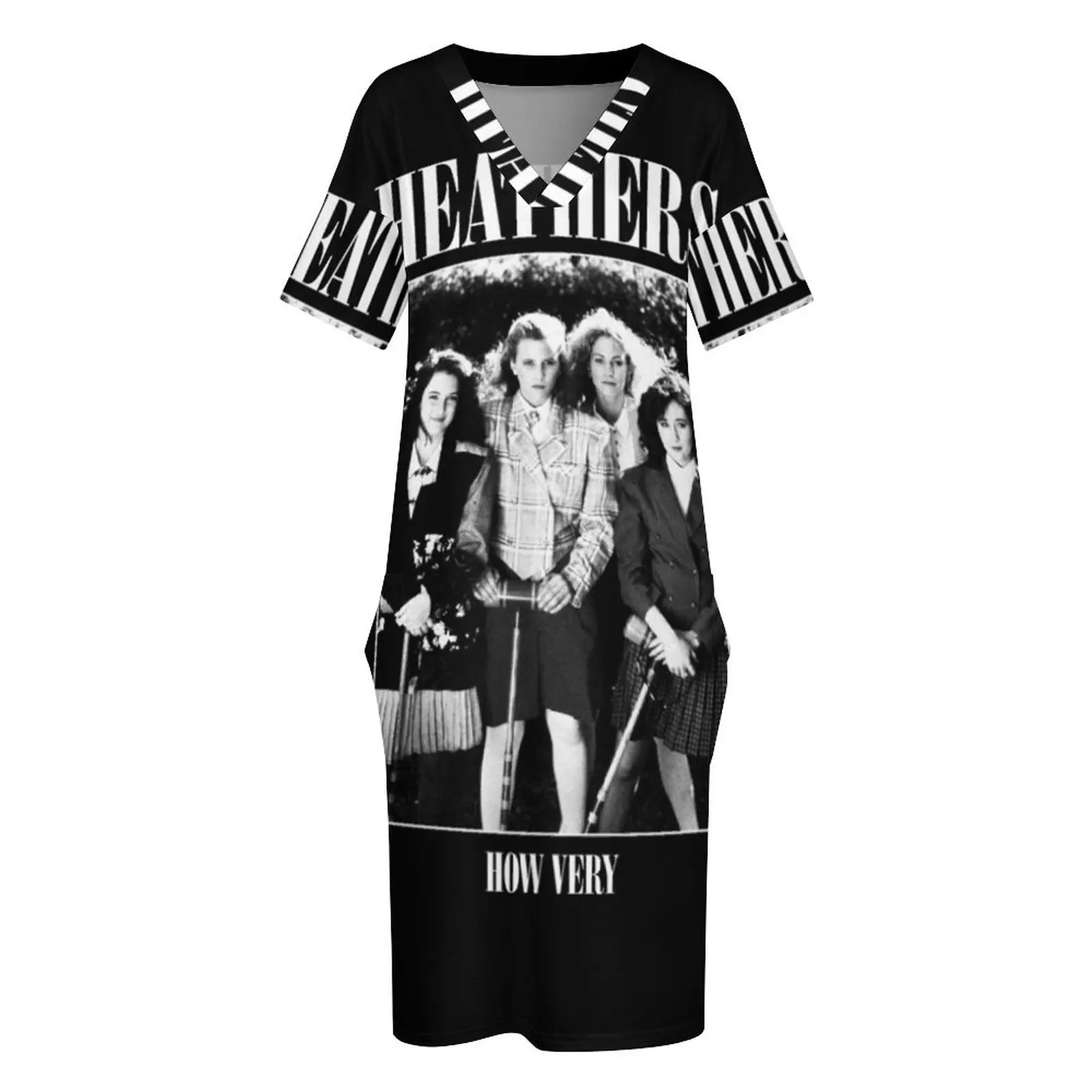 Heathers: How Very - Rock Shirt Parody Loose Pocket Dress letnie sukienki luksusowe sukienki wieczorowe dla kobiet 2025