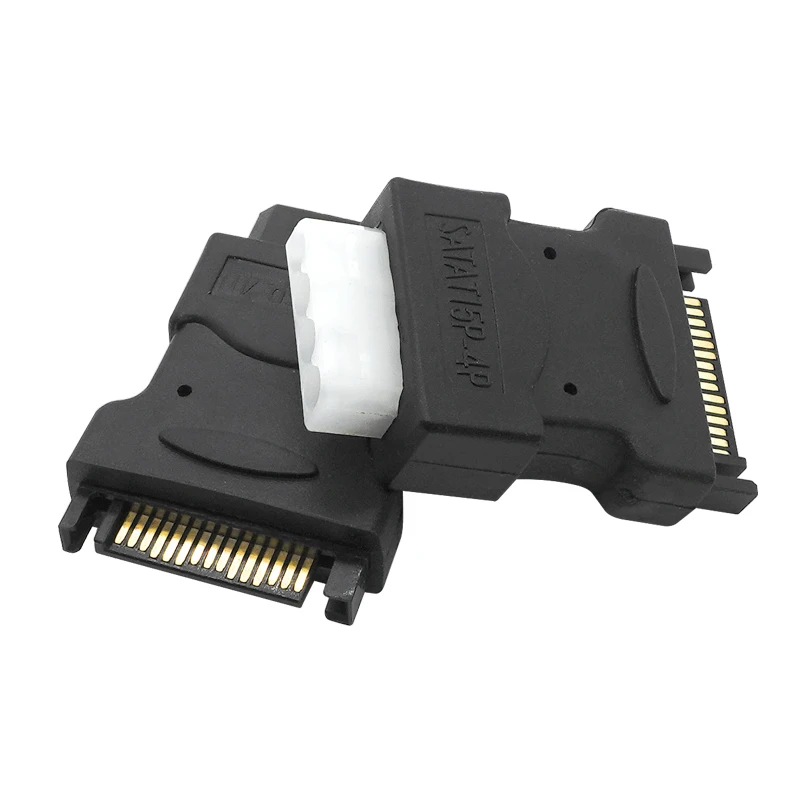 15 Pin SATA Jantan Ke 4 Pin Molex PC IDE Adaptor Daya Betina Adaptor Hard Drive