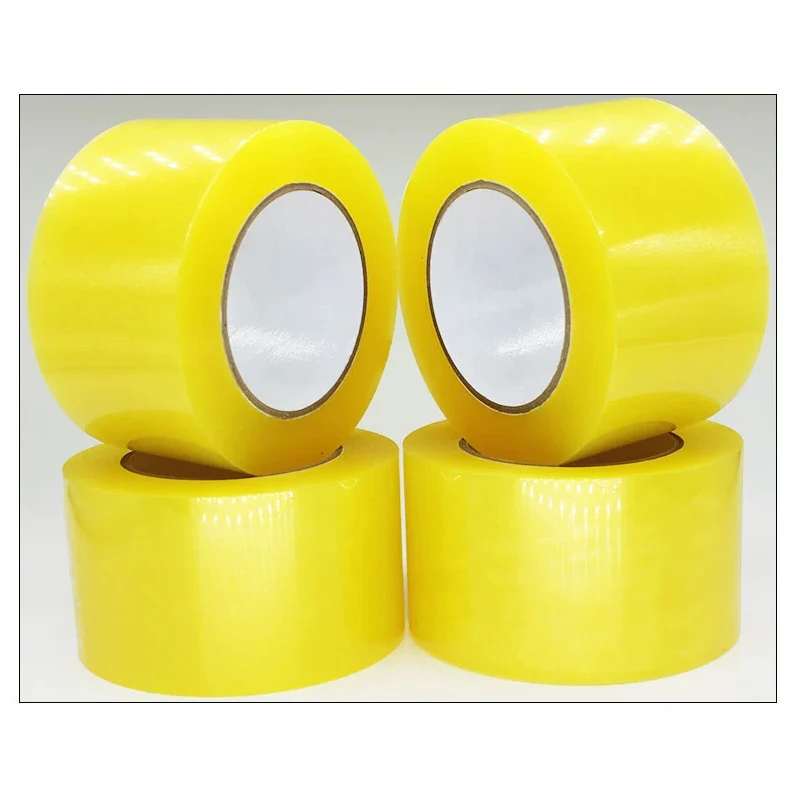 Transparent Yellow, Transparent White Tape for Express Packaging of Large Rolls and Thick Box Sealing 48mm * 110M (2Pcs)