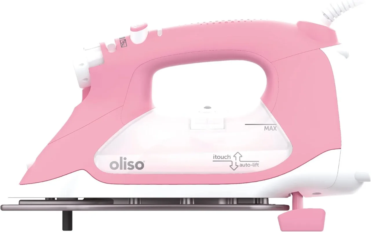 Oliso 1800 Watt SmartIron with Auto Lift, for Sewing, Quilting and Crafting Ironing, Diamond Ceramic-Flow Soleplate Steam Iron